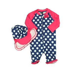 Bonverano Girls Navy | White | Pink 1-piece Swimsuit size: 6-12 Months
